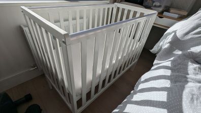 Space saver cot bed with mattress 100x50cm