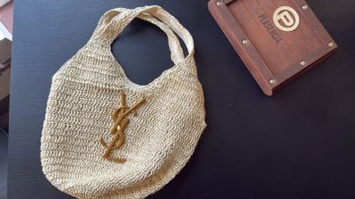 Luxury Woven Shoulder Bag - Beige