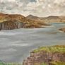 Original 1976 D Delahunt oil on Canvas Painting title "Entrance to Dingle Harbour" Image 4