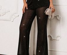 BNWT Black Mesh Trousers - great for a party
