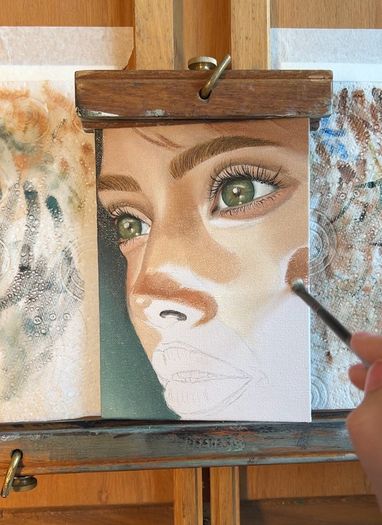 Original oil painting on canvas board
