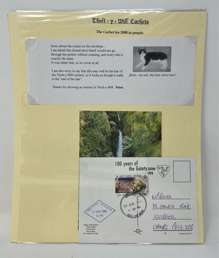 24 Beautifully written up Isle of Man display pages with lots of postcards and stamps. Maps, IOM TT and Manx cat noted