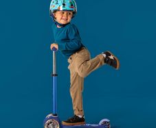 Mini Micro Toddler Scooter in Blue + FREE Scooter Bell