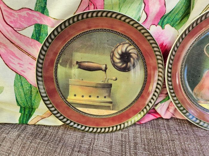 Set of 4 Peter Stanier Fine China Decorative Plates Staffordshire England Rustic Kitchen Still Life