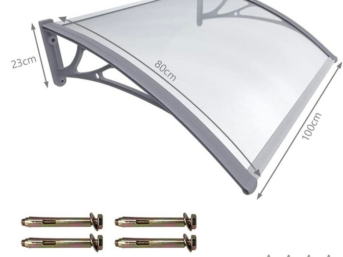 Front Door Canopy Outdoor Awning, Rain Shelter for Back Door, Porch, Window (MULTIPLE SIZES)