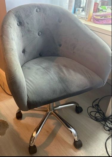 Grey Velvet Chair