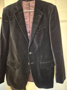Mens black velvet jacket