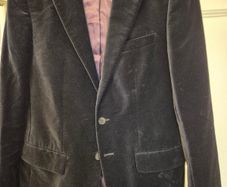 Mens black velvet jacket