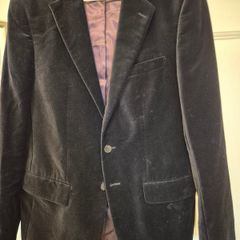Mens black velvet jacket