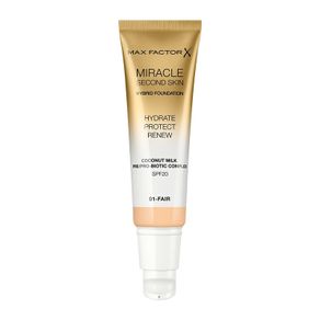Max Factor Miracle Second Skin Hybrid Foundation in 01 Fair - New