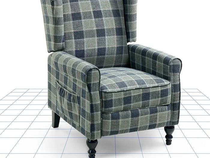 Recliner Chair Armchair Adjustable Single Chair Sofa for Relaxing Accent Chair Pushback for Living Room Bedroom Wing Back Reclining | Grey