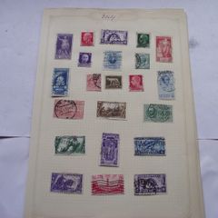 A Collection of Stamps from Italy on loose pages