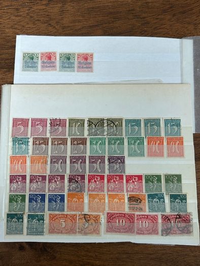 Germany 1872-1945 Reich Collection lot stock 1200+ stamps and 2 Mint sheets