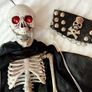 Spooky Hanging Halloween Skeleton Decoration with Light-Up Eyes Image 3