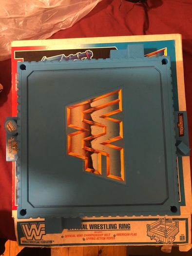 WWF Hasbro Wrestling Ring Boxed Used Great Condition