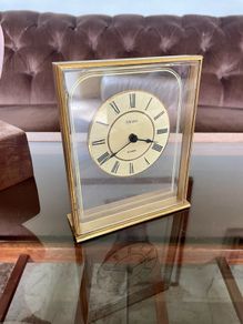 Vintage Brass German Minster Floating Clock Quartz