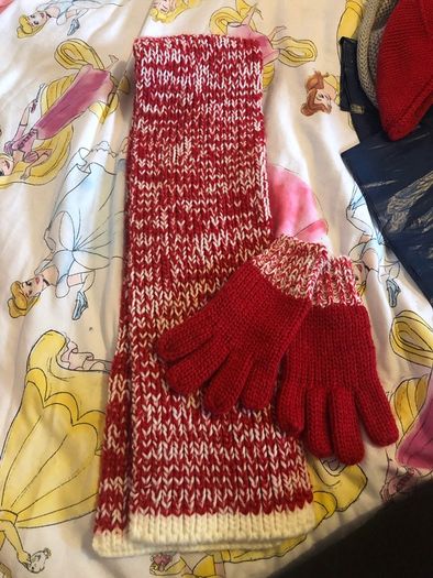 scarf and glove set new without tags