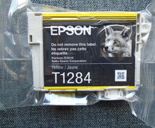 Printer ink cartridge, Yellow ink, Epson printer ink, New