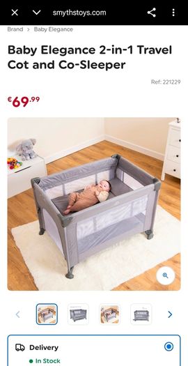 travel cot never used , will come with mattress
