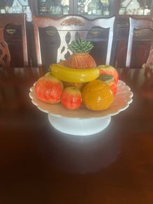 Ceramic fruit topiary centre piece