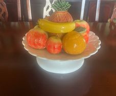 Ceramic fruit topiary centre piece