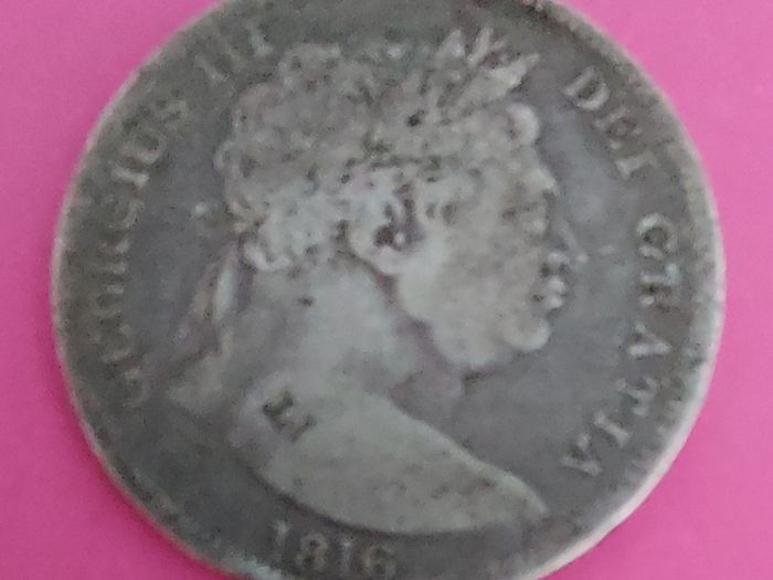 England 1816 GEORGE 3RD Half Crown Coin