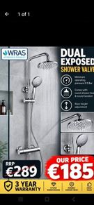 Dual exposed chrome shower system