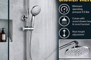 Dual exposed chrome shower system
