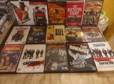 Quentin Tarantino Dvd & Book Collection Death Proof Hateful Eight Jackie Brown Etc
