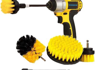 Drill Brush Set Cleaning Power Scrubber Attachment Car Tile Grout Cleaner Tool