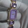 Lavender & Gold Crystal Bracelet Watch. Image 7