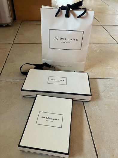 jo malone boxes and gift bag