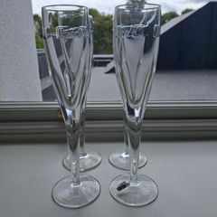 John Rocha Waterford Crystal Geo Flutes x 4