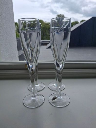 John Rocha Waterford Crystal Geo Flutes x 4