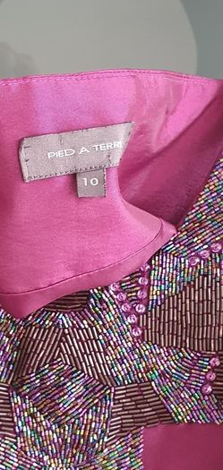 PIED A TERRE magenta embellished Sz 10