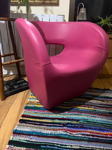Pink armchair