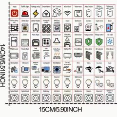 1 set Electrical Switch Label Stickers, new, unopened.
