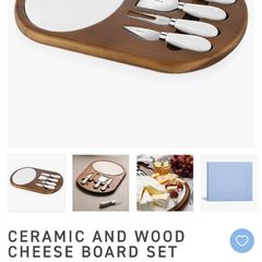 Newbridge Silver ceramic and silver cheeseboard set
