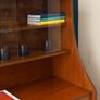 Avalon Mid-Century Teak Highboard with Glazed Display Top Image 4