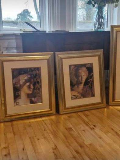 Decorative Gold Framed Wall Art Set