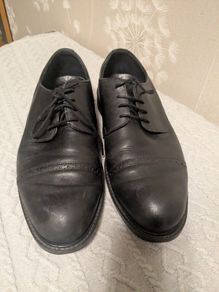 ECCO mens black leather shoes size 43(9)