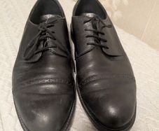 ECCO mens black leather shoes size 43(9)