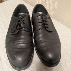 ECCO mens black leather shoes size 43(9)