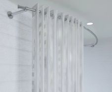 curved shower/bath rail