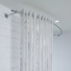 curved shower/bath rail