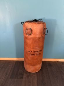 leather boxing bag display piece