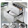 Outdoor Kitchen Drawers, 18.5"W x 22.5"H x 22.5"D Triple Access Drawers, Stainless Steel Flush Mount Cabinets, BBQ Island Drawers Storage with Handle, for Outdoor Kitchens or Patio Grill Station Image 6