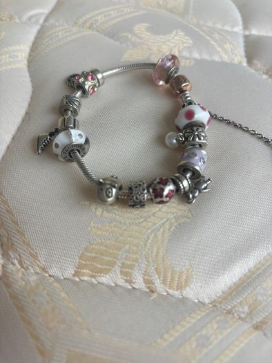 Pandora Silver Womens Bracelet with 13 charms