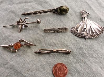 Vintage Silver Brooches