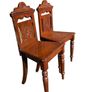 CLEARANCE PAIR of antique 19th century Victorian mahogany hall chairs Image 8